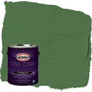 Glidden One Coat Clover Leaf / Green Flat Exterior Paint with Primer, 1 Gallon