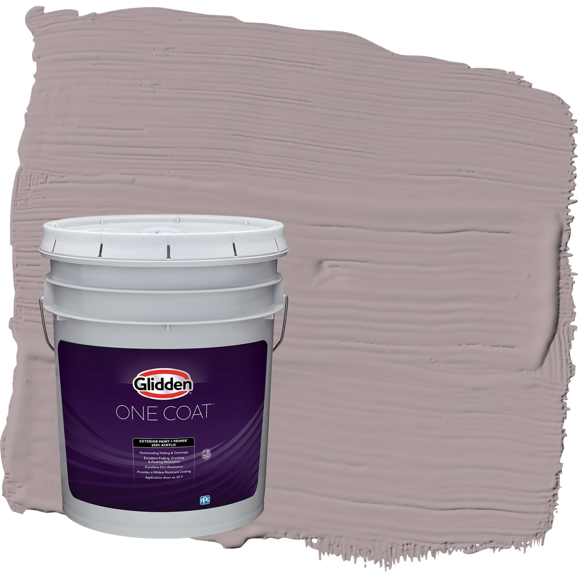 Glidden One Coat Coffee Custard / Purple Satin Exterior Paint with Primer, 5 Gallon
