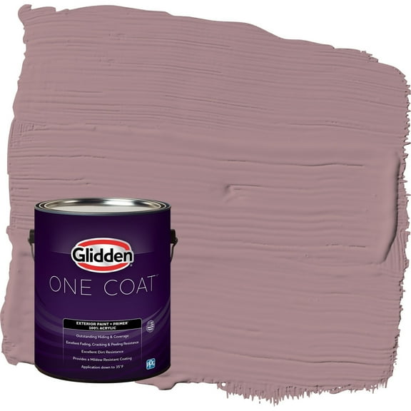 Glidden One Coat Coffee Rose / Purple Flat Exterior Paint with Primer, 1 Gallon