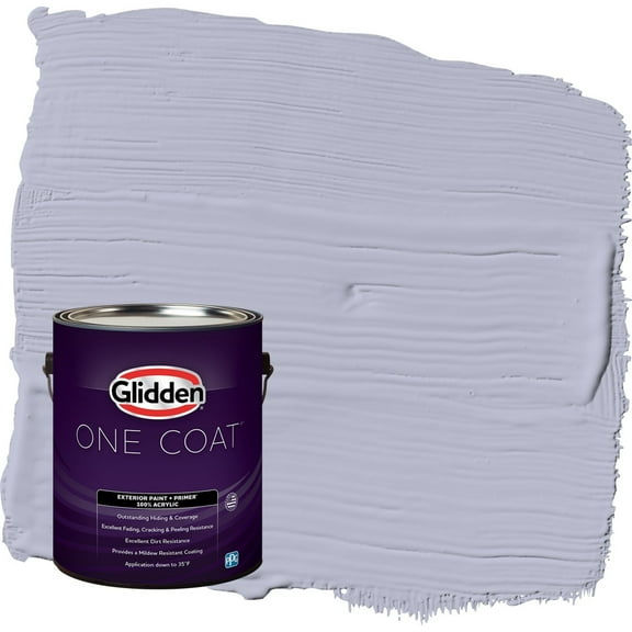 Glidden One Coat Cosmic / Purple Flat Exterior Paint with Primer, 1 Gallon