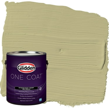 Glidden One Coat Exterior Paint and Primer, Cress Green / Green, Gallon, Flat
