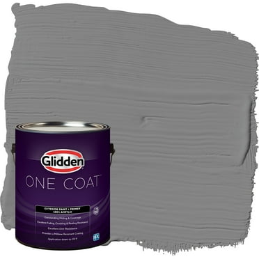 Glidden One Coat Exterior Paint and Primer, Dover Gray / Gray, Gallon, Flat