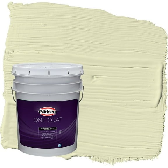 Glidden One Coat Forgive Quickly / Green Semi-Gloss Exterior Paint with Primer, 5 Gallon