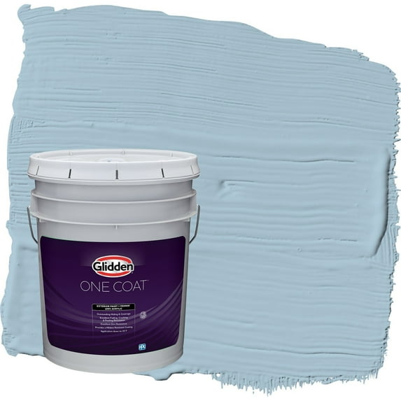 Glidden One Coat Graceful / Blue Flat Exterior Paint with Primer, 5 Gallon