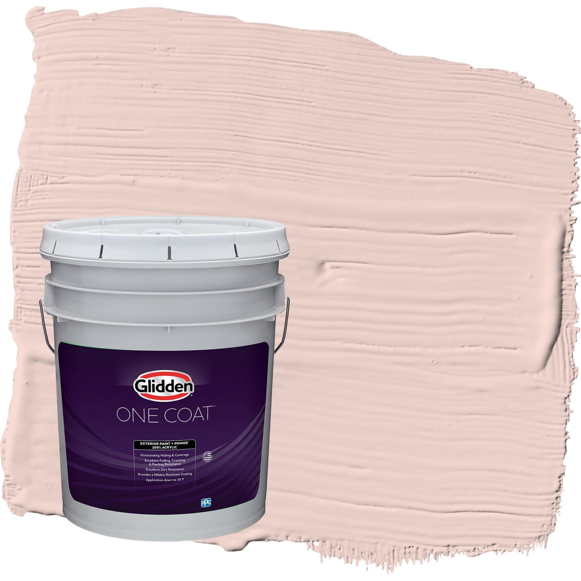 Glidden One Coat Honeysweet / Orange Semi-Gloss Exterior Paint with Primer, 5 Gallon