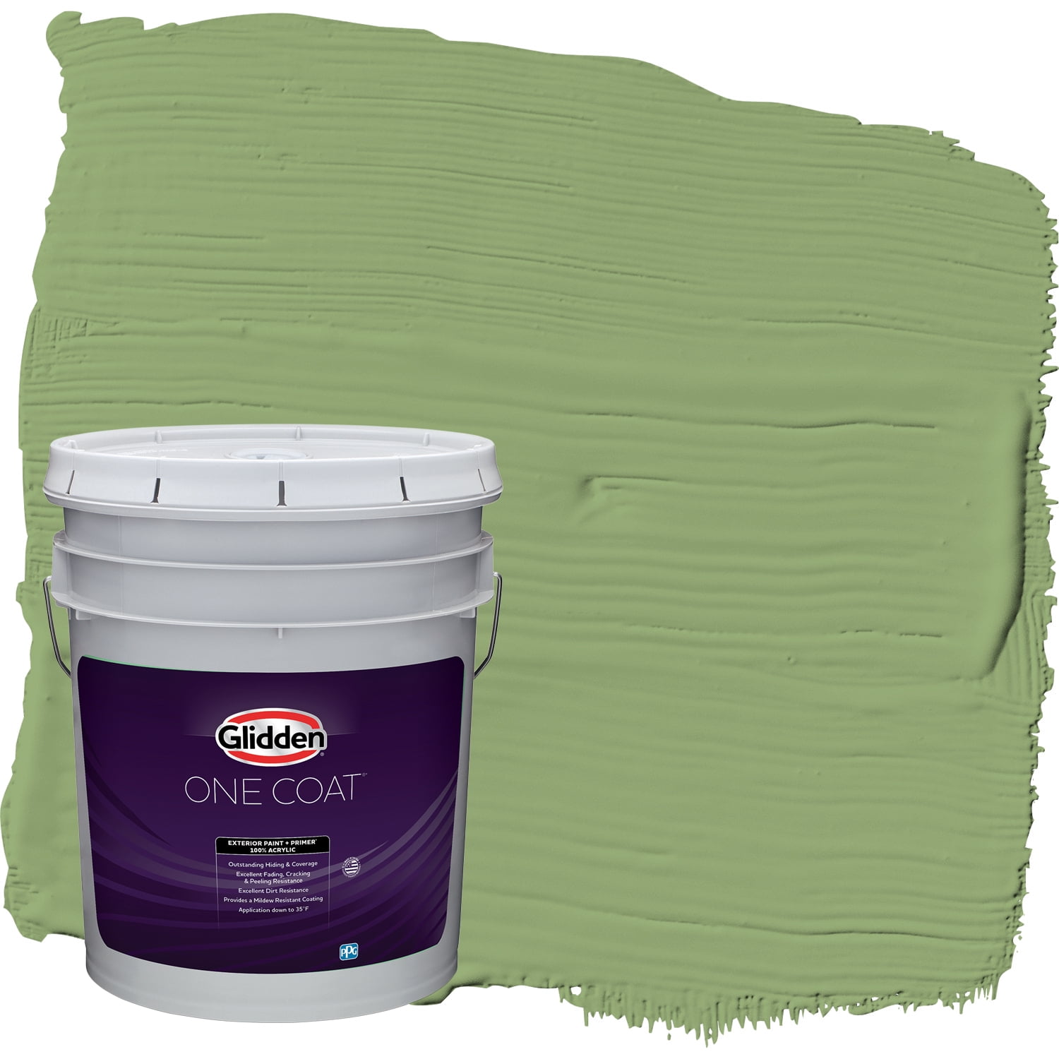 Glidden One Coat Exterior Paint and Primer, Luscious Lime / Green, 5
