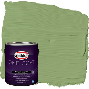 Glidden One Coat Exterior Paint and Primer, Luscious Lime / Green, Gallon, Flat