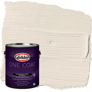 Glidden One Coat Exterior Paint and Primer, Moroccan Moonlight / White, 1 Gallon, Flat