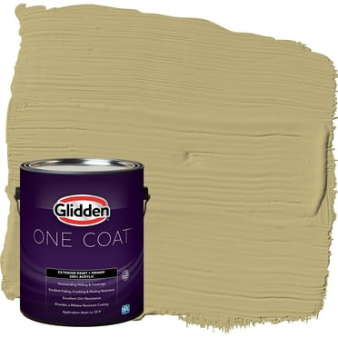 Glidden One Coat Exterior Paint and Primer, Nettle / Green, Gallon, Flat