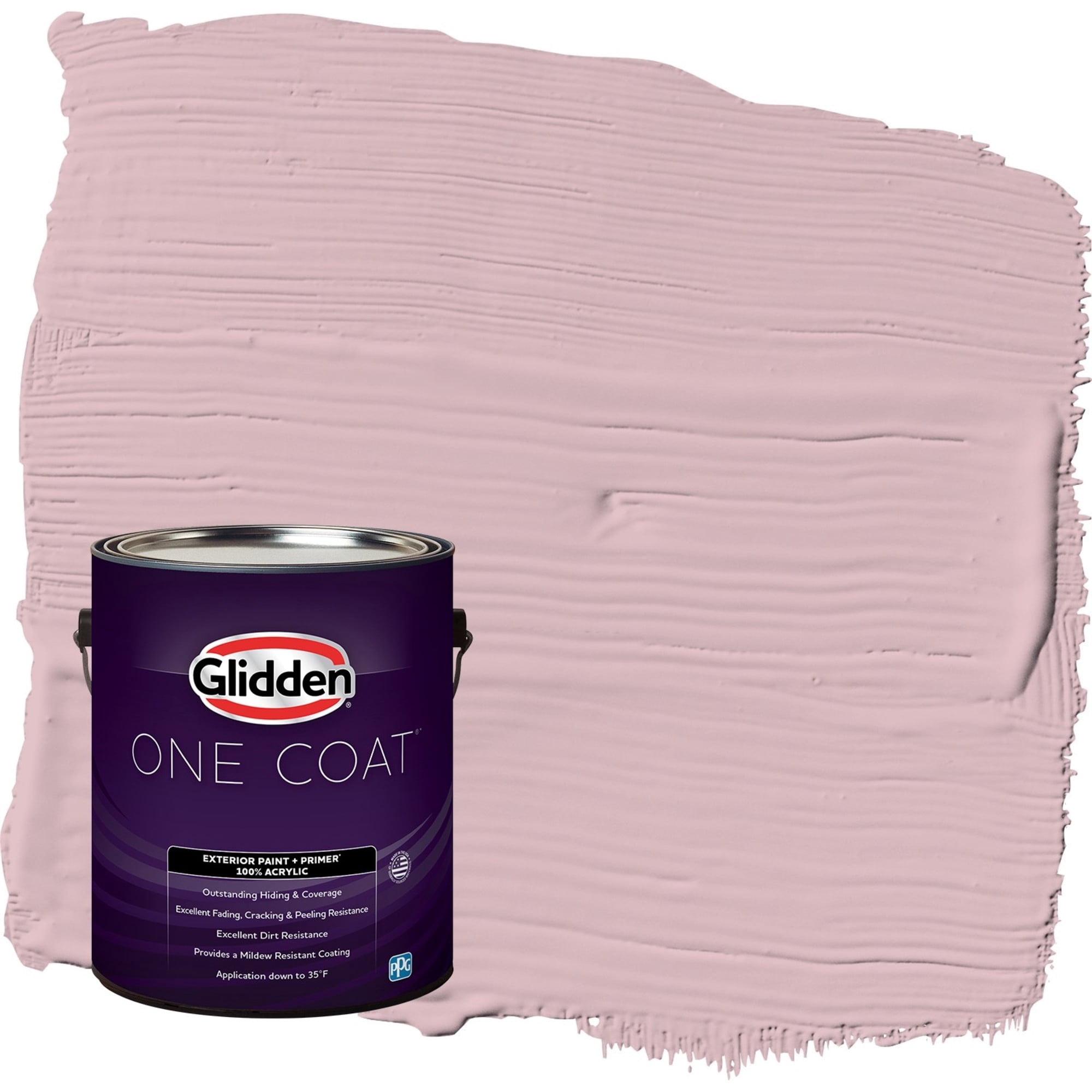 Glidden One Coat Nostalgia / Purple Flat Exterior Paint with Primer, 1 Gallon