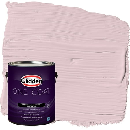 product image of Glidden One Coat Exterior Paint and Primer, Rose Cloud / Pink, Gallon, Satin