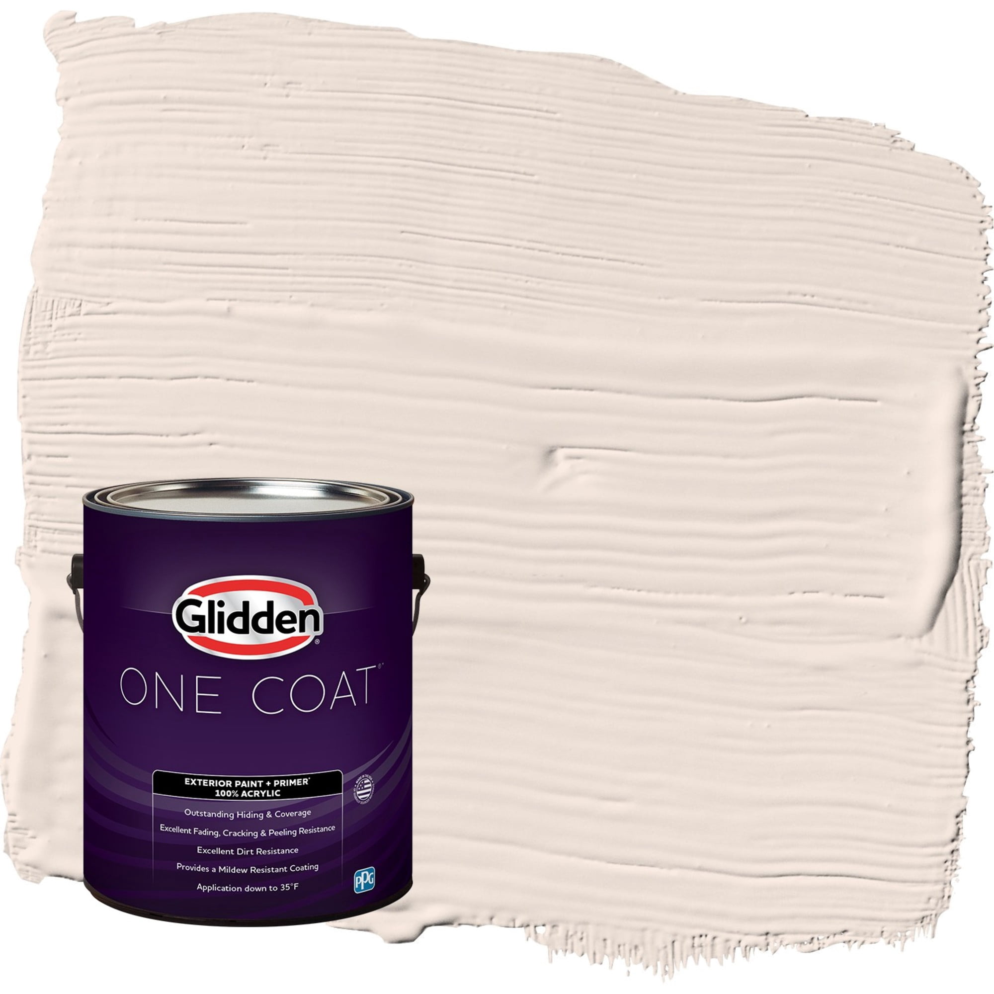 Glidden One Coat Sablewood / Orange Satin Exterior Paint with Primer, 1 Gallon