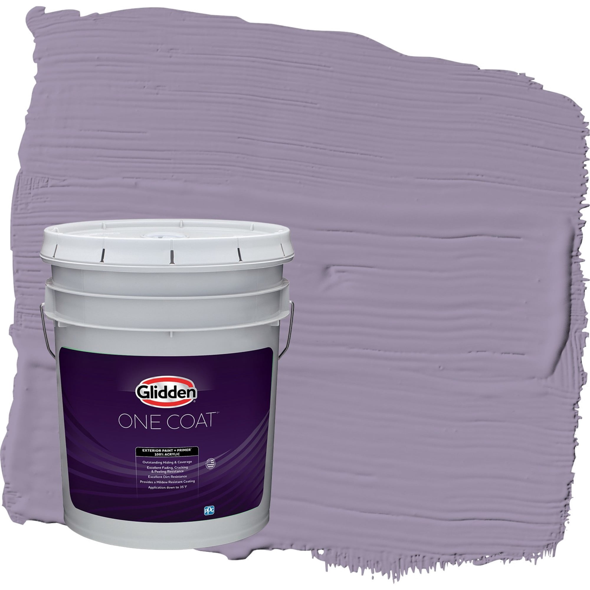 Glidden One Coat Smoky Grape / Purple Semi-Gloss Exterior Paint with Primer, 5 Gallon