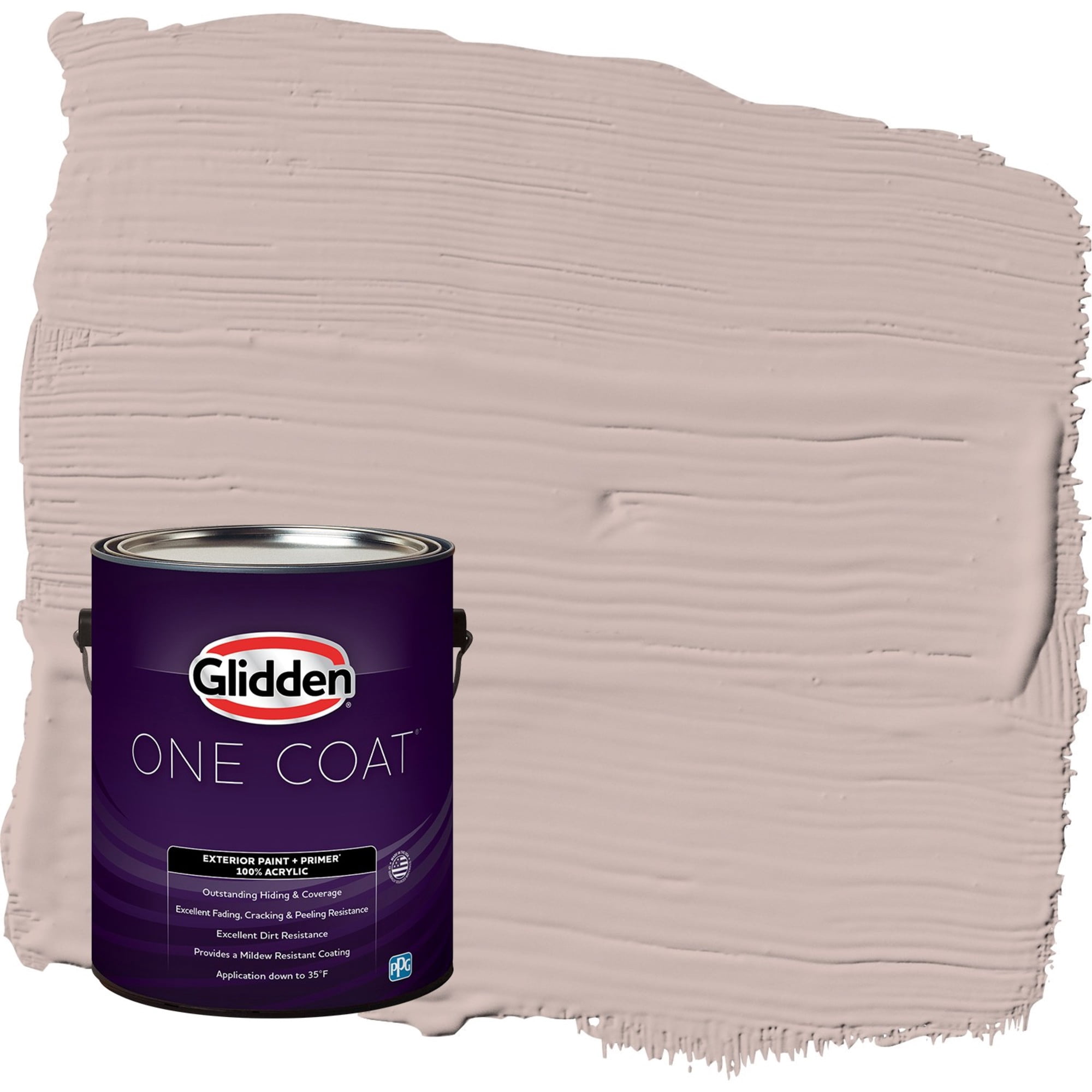 Glidden One Coat Subdued / Beige Flat Exterior Paint with Primer, 1 Gallon
