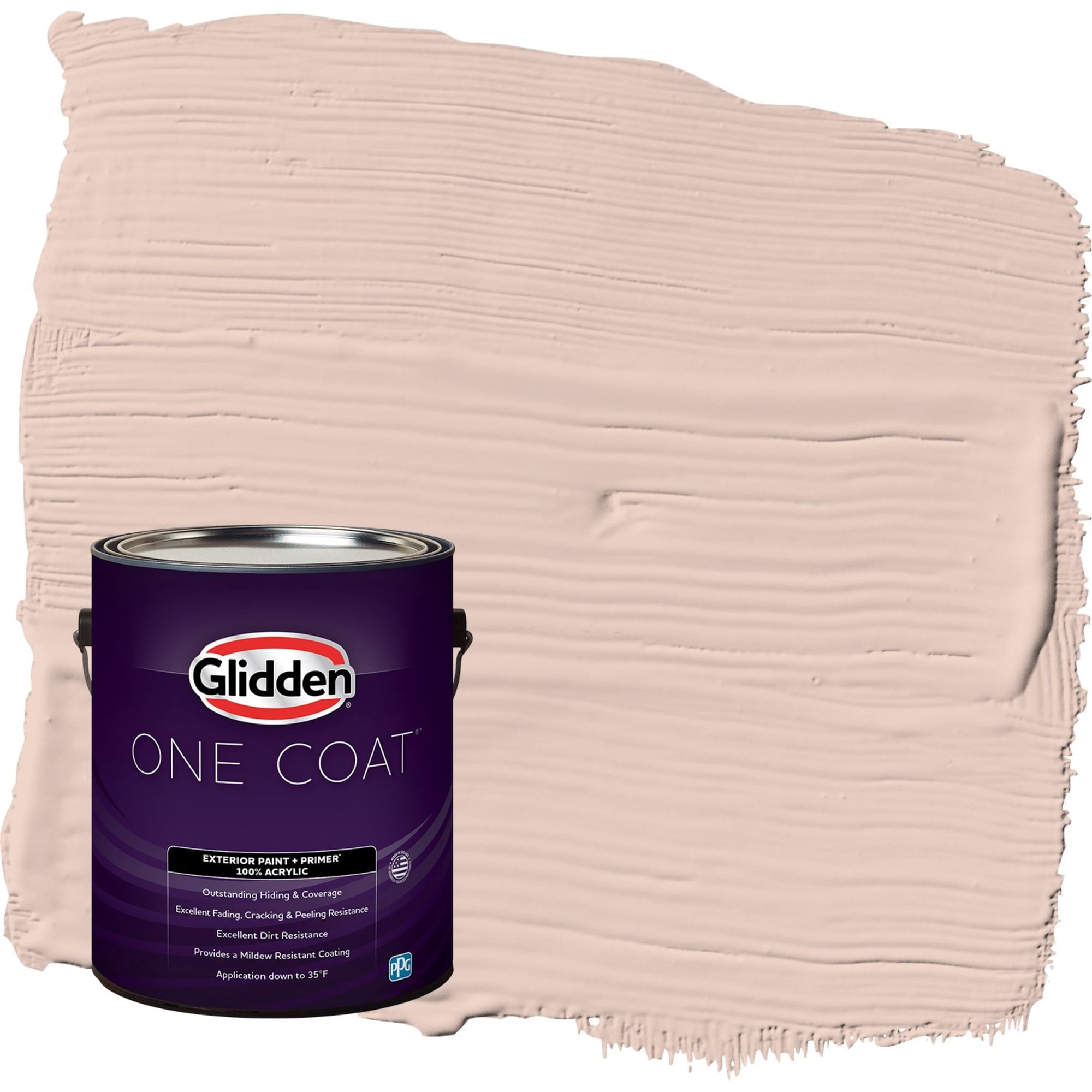 Glidden One Coat Sultan Sand / Orange Semi-Gloss Exterior Paint with Primer, 1 Gallon
