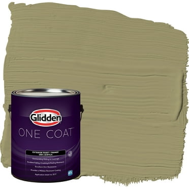 Glidden One Coat Exterior Paint and Primer, Sweet Annie / Green, Gallon, Flat