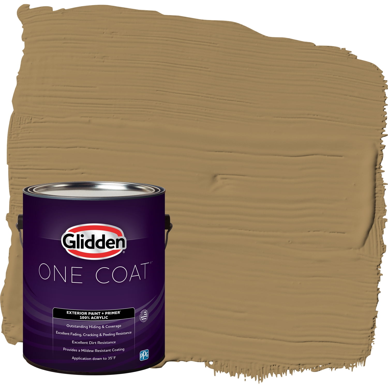 Glidden Fundamentals Interior Paint Heavy Cream / Beige, Flat, 5 Gallons 