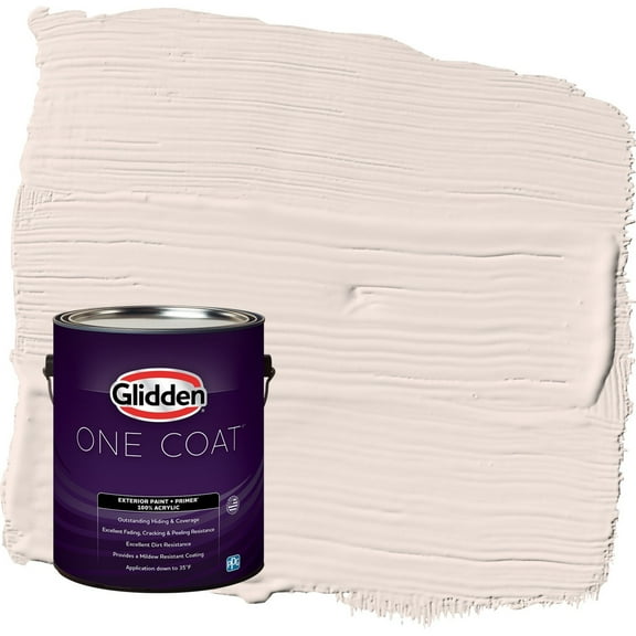 Glidden One Coat Touchable / Tan Flat Exterior Paint with Primer, 1 Gallon