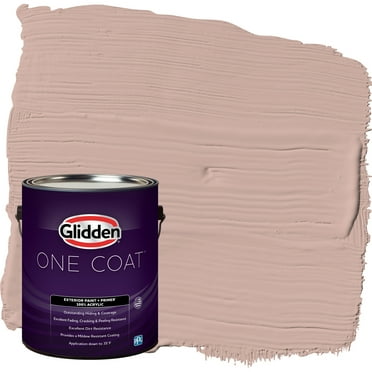 Glidden One Coat Exterior Paint and Primer, Velveteen Crush / Pink, Gallon, Flat