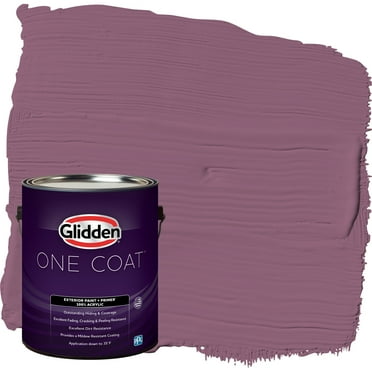 Glidden One Coat Exterior Paint and Primer, Victorian Plum / Purple, Gallon, Flat