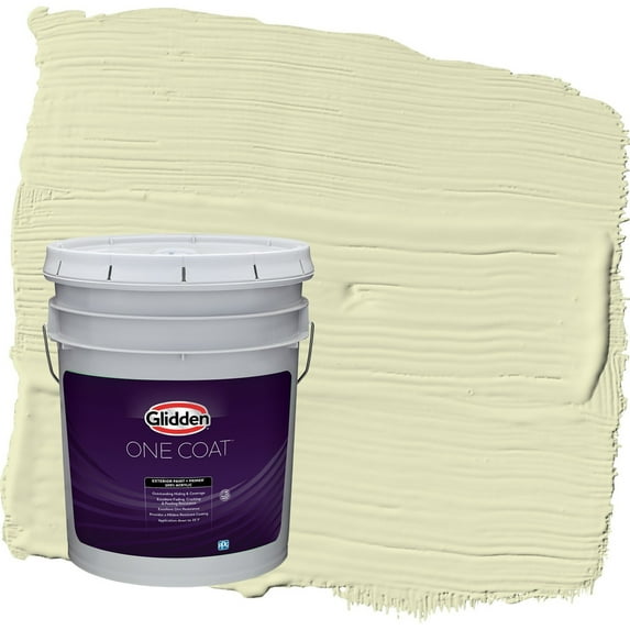 Glidden One Coat Forgive Quickly / Green Flat Exterior Paint with Primer, 5 Gallon