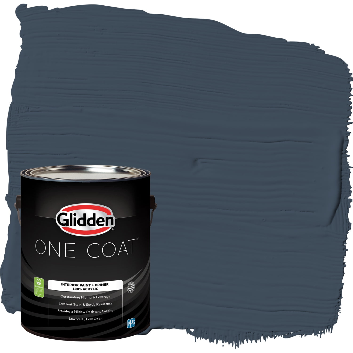 Glidden One Coat Interior Paint + Primer Cavalry / Navy Blue, Flat, 1