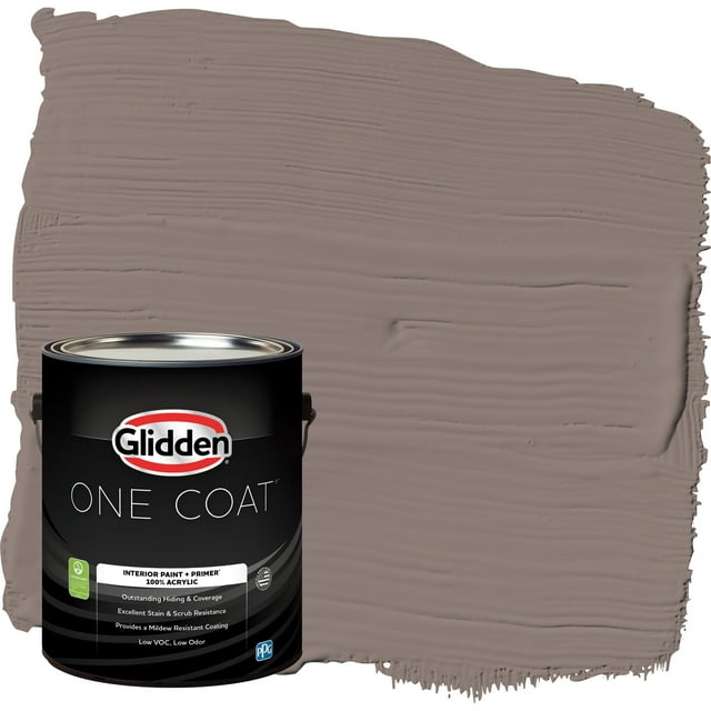 Glidden One Coat Interior Paint + Primer Cinnamon Toast / Brown, Flat, 1 Gallon