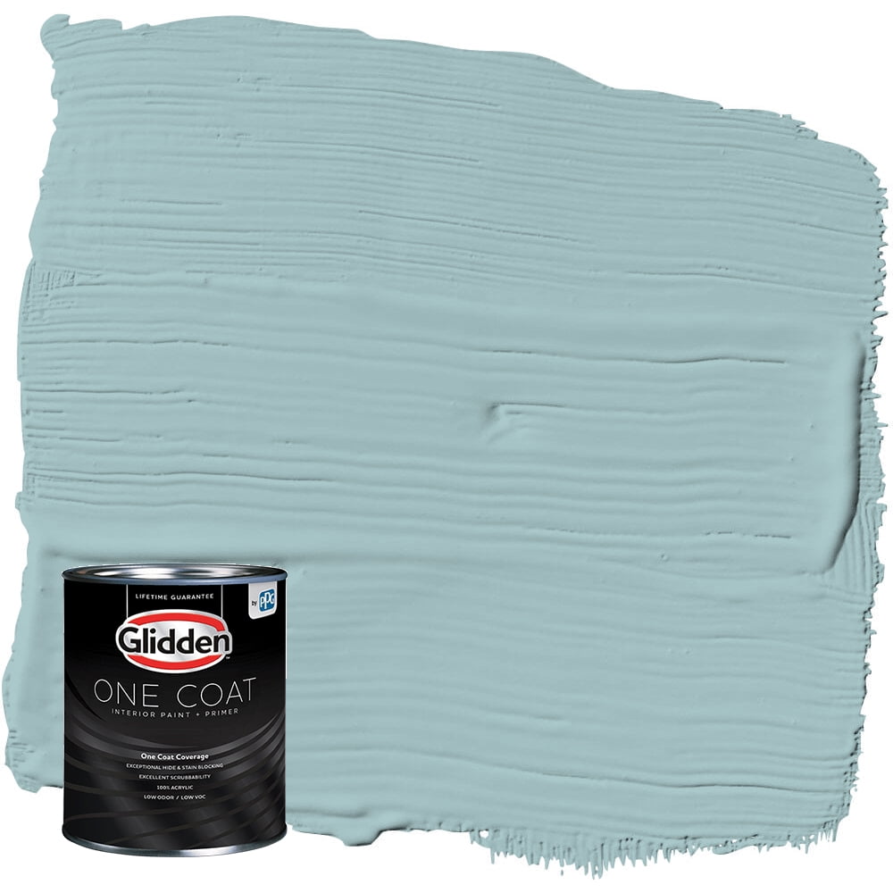 Glidden One Coat Interior Paint + Primer Lazy River / Blue, Eggshell, 1 Quart
