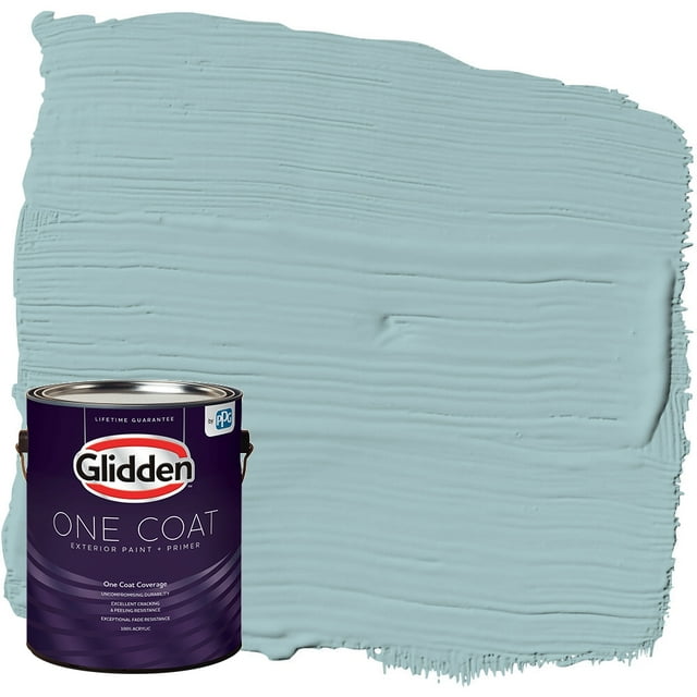 Glidden One Coat Interior Paint + Primer Lazy River / Blue, Semi-Gloss, 1 Quart