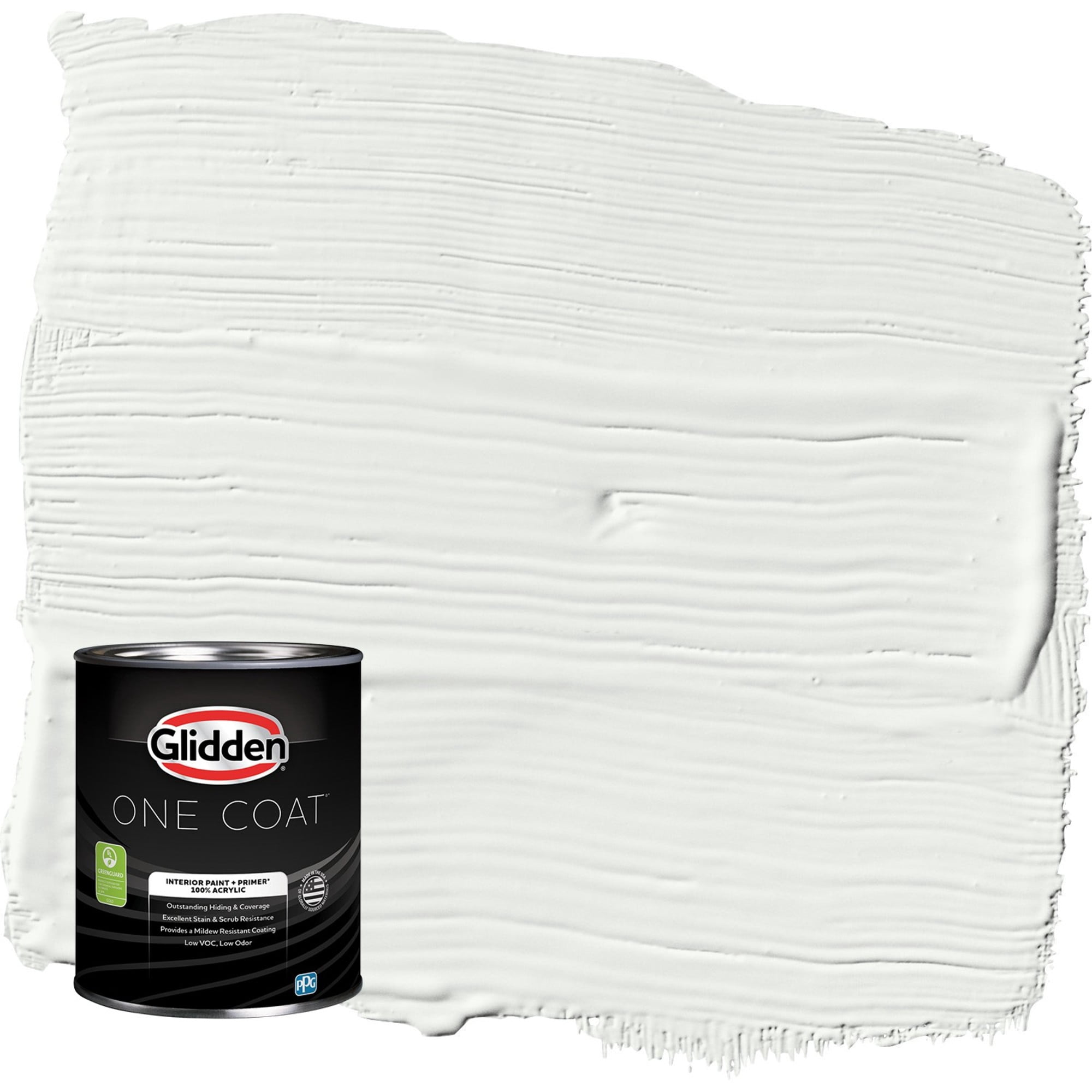 Glidden One Coat Pacific Pearl / Off-White Semi-Gloss Interior Paint with Primer, 1 Quart