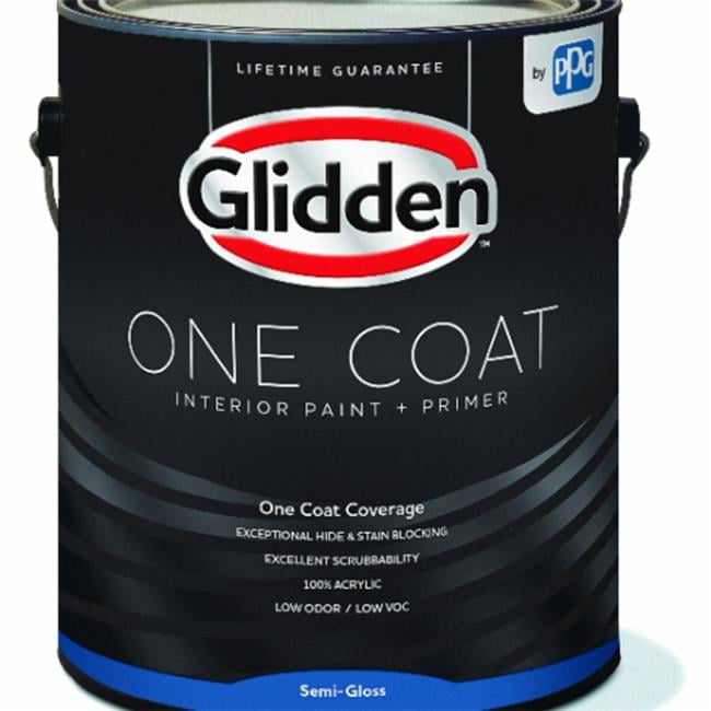 PPG Glidden GLOIN30DB01 1 Coat Interior Latex Semi-Gloss Ultra Deep Base Paint - Pack of 4