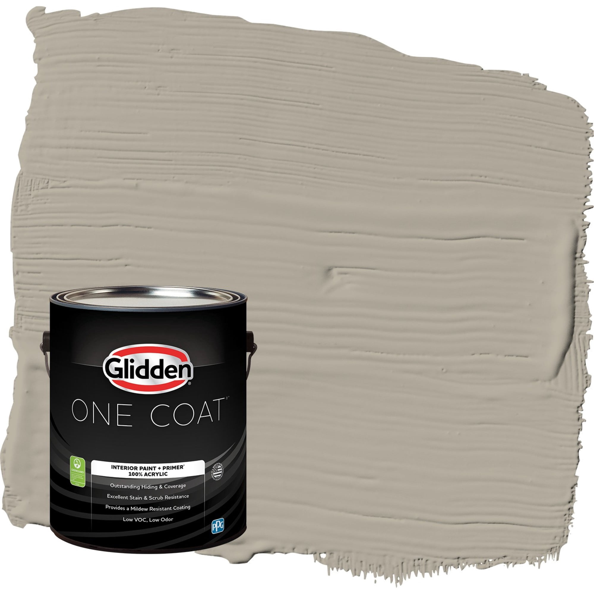 Glidden One Coat Sharkskin / Gray Flat Interior Paint with Primer, 1 Gallon