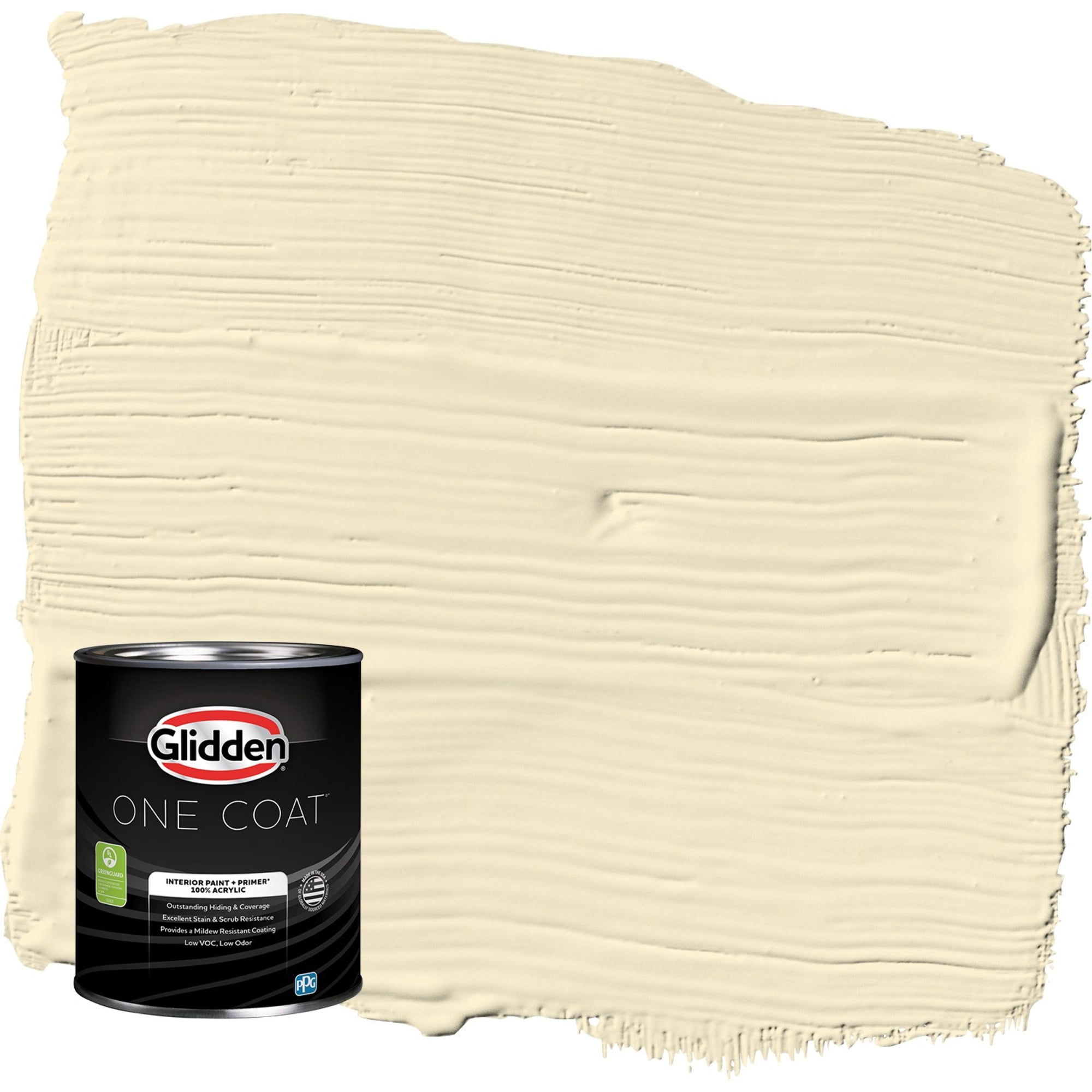 Glidden One Coat Soleil / Yellow Flat Interior Paint with Primer, 1 Quart
