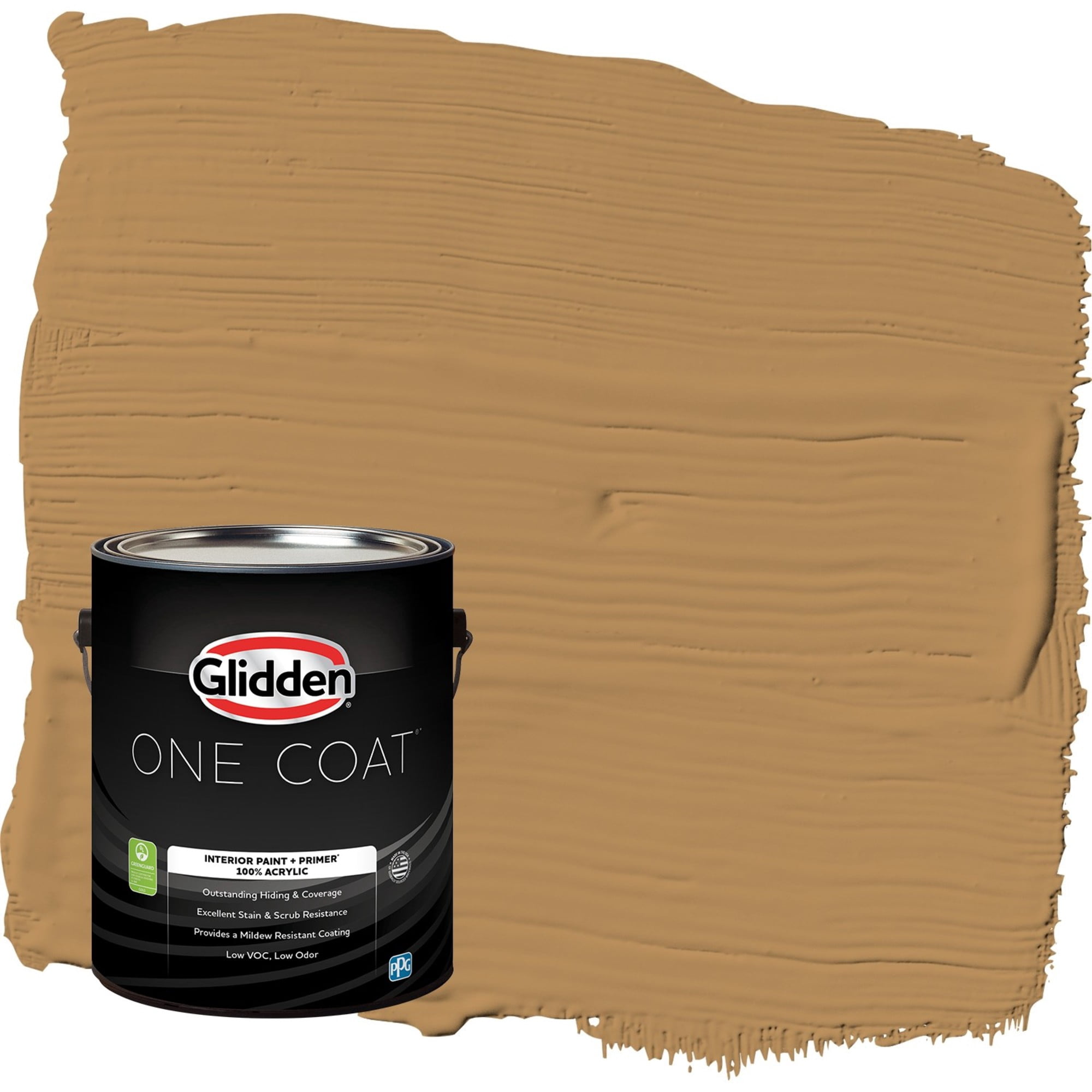 Glidden One Coat Allegro / Tan Eggshell Interior Paint with Primer, 1 Gallon
