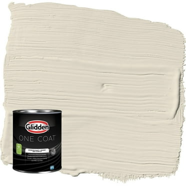 Glidden One Coat Antique White / Off White Flat Interior Paint with Primer, 1 Quart