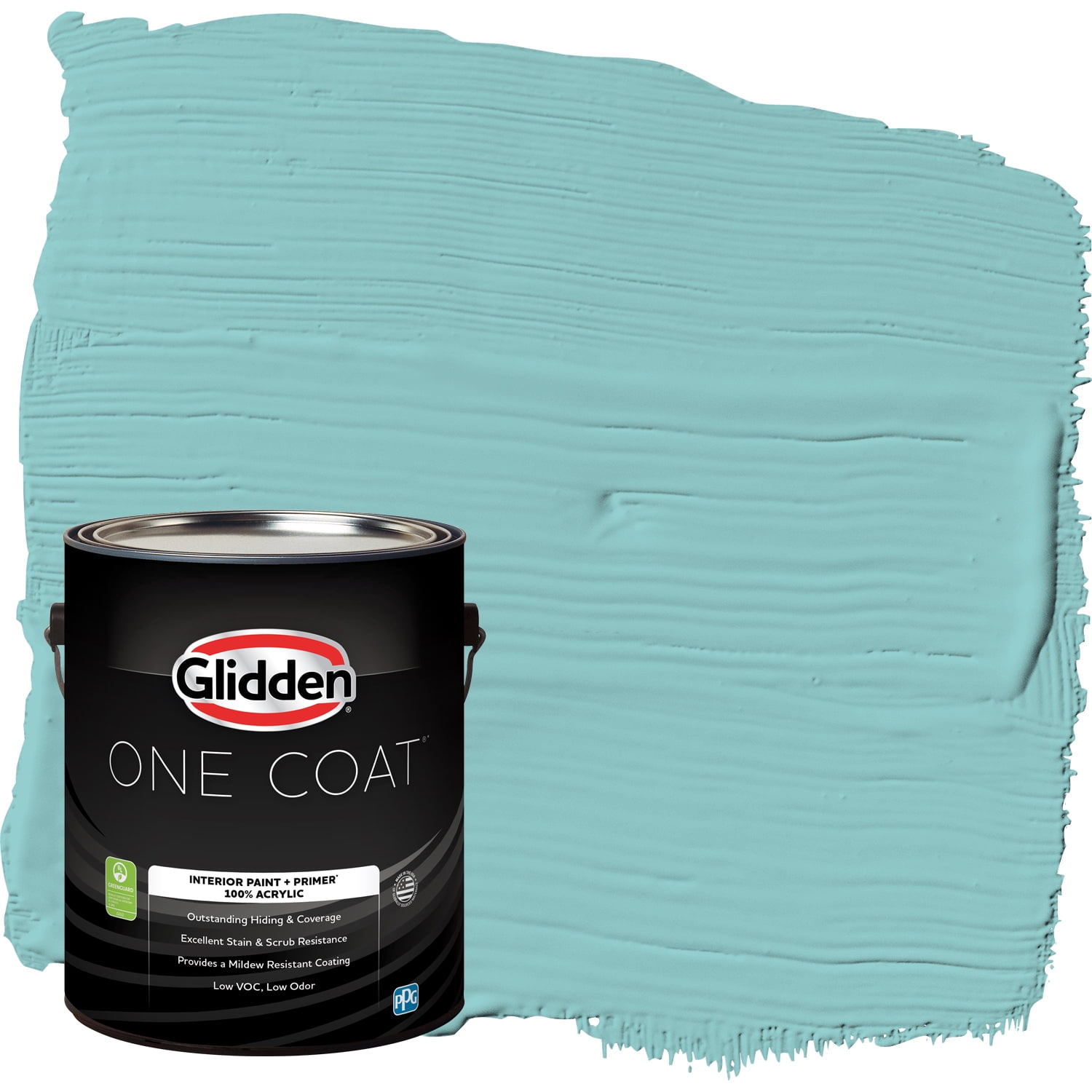 Glidden One Coat Interior Paint and Primer Aqua Fiesta Blue 1 Quart Flat Walmart