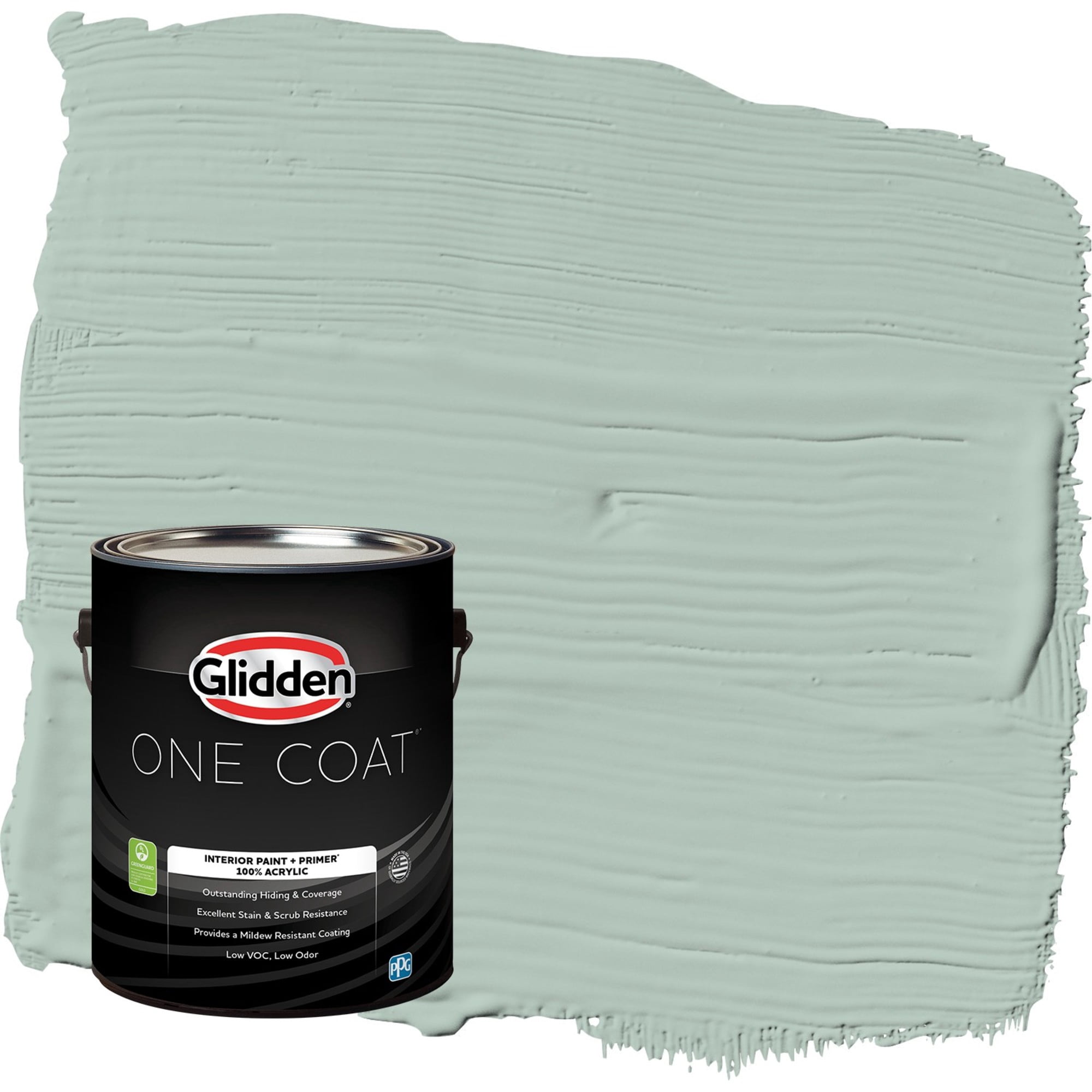Glidden One Coat Aquamarine Dream / Blue Flat Interior Paint with Primer, 1 Gallon