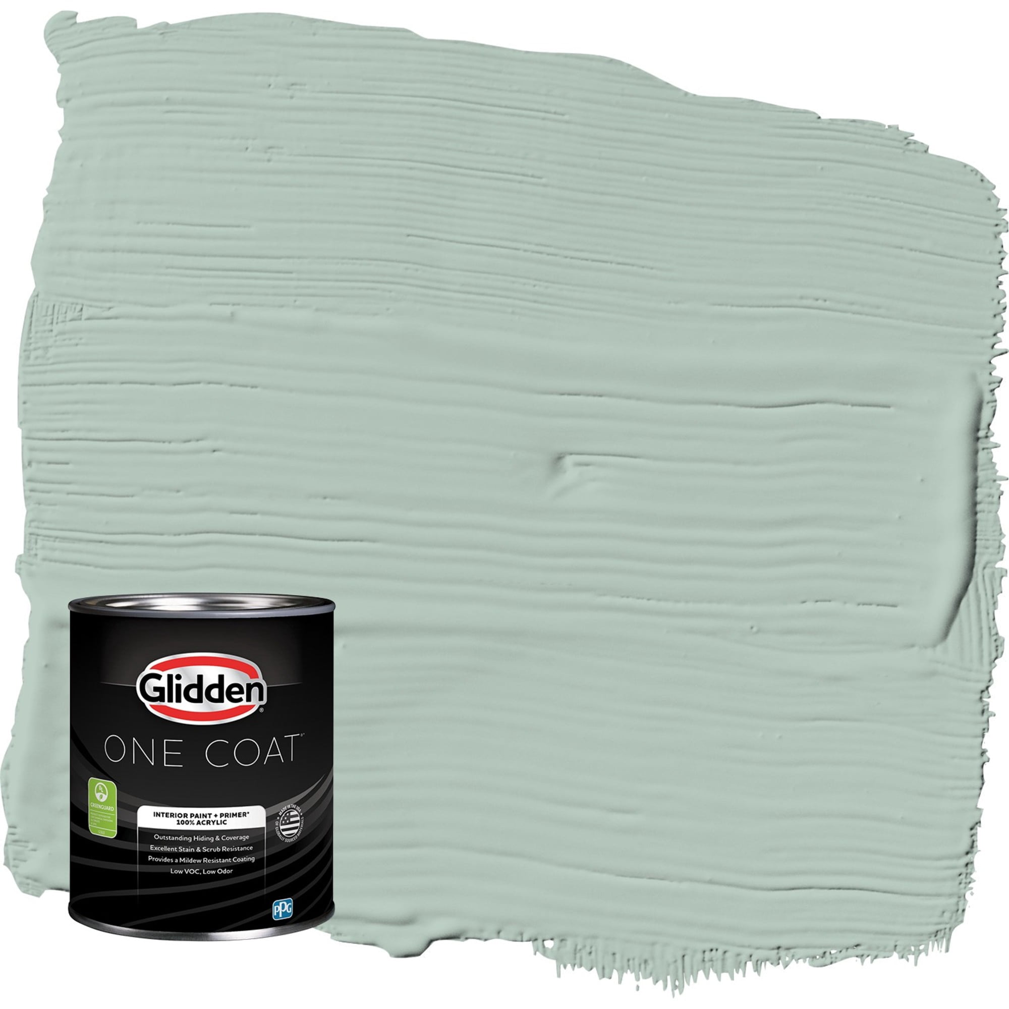 Glidden One Coat Interior Paint and Primer, Aquamarine Dream / Blue, 1 Quart, Flat