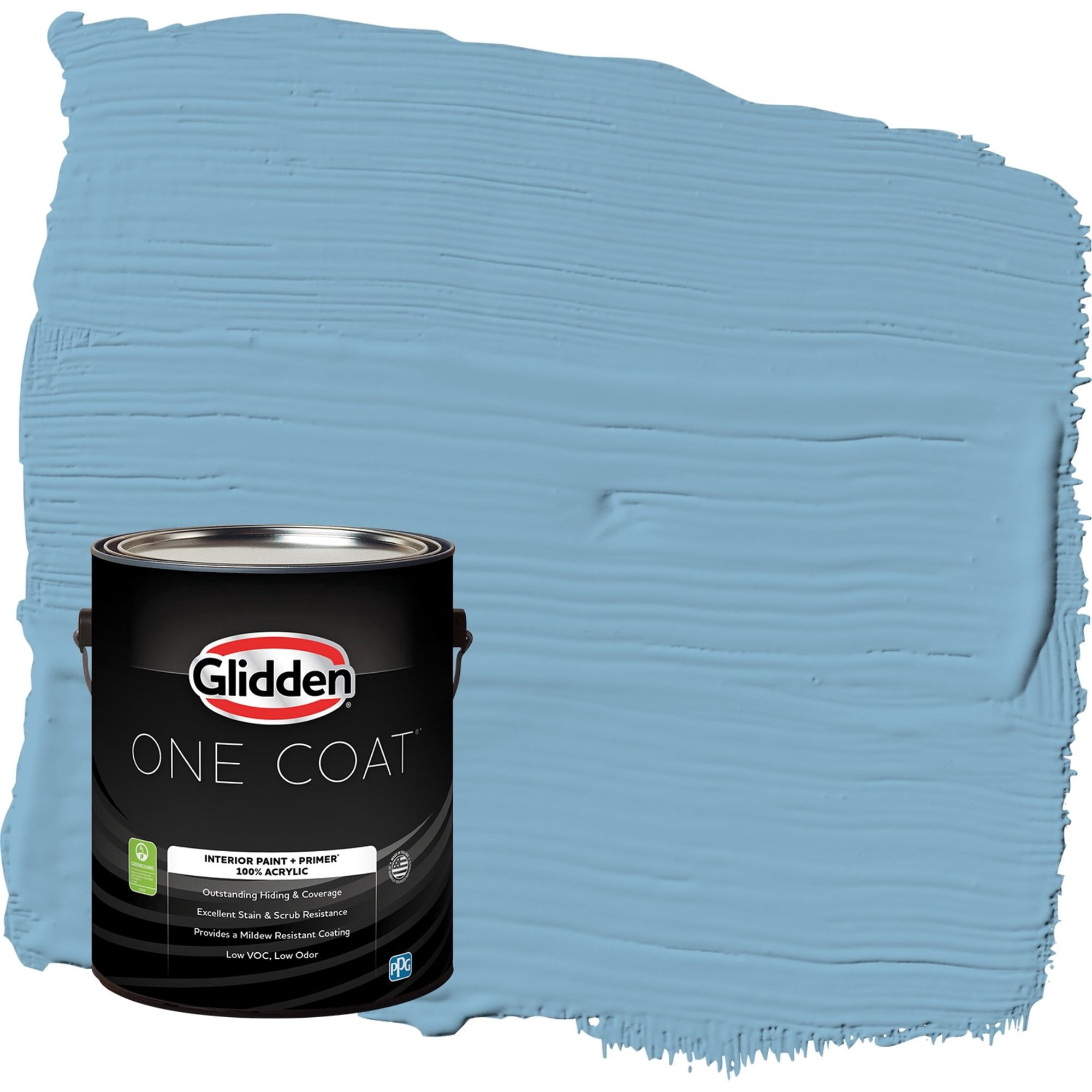 Glidden One Coat Arabella / Blue Eggshell Interior Paint with Primer, 1 Gallon