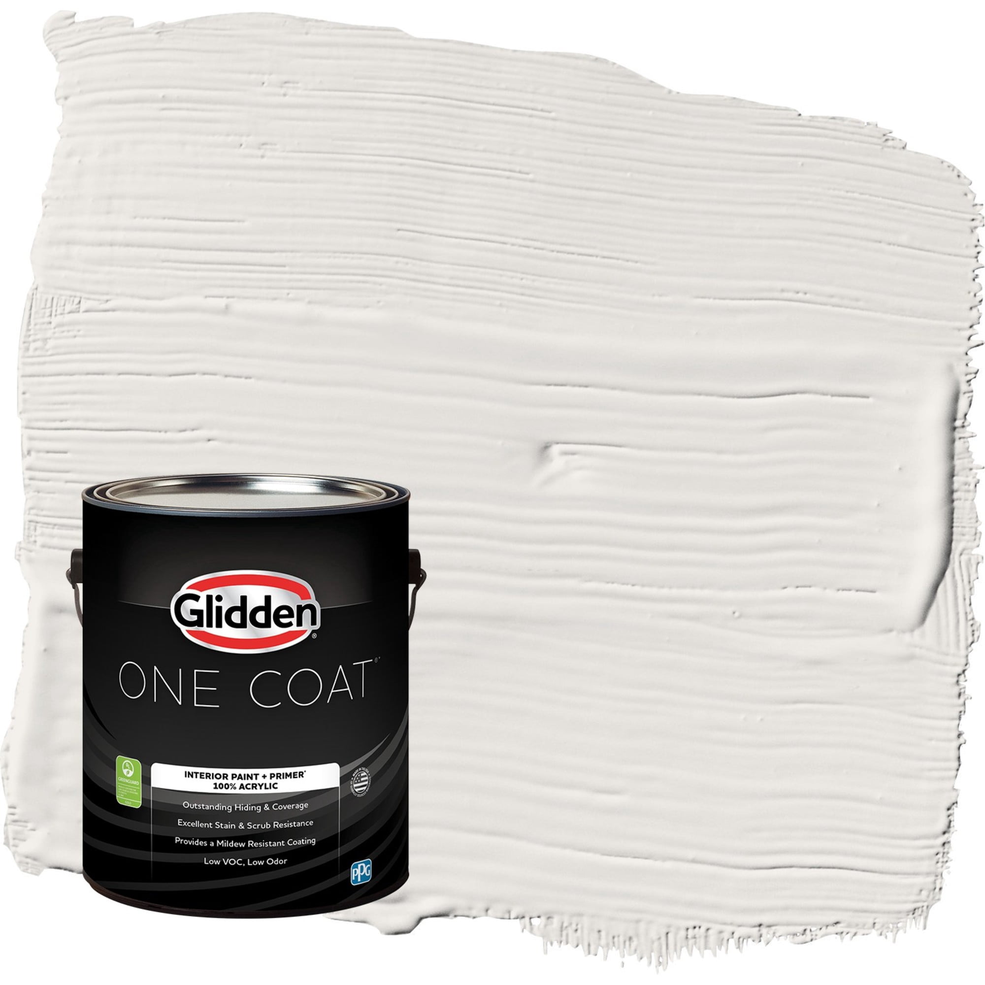 Glidden One Coat Arctic Cotton / White Eggshell Interior Paint with Primer, 1 Gallon