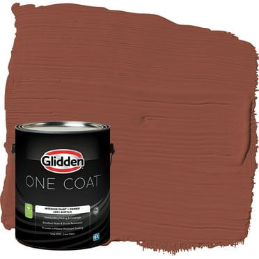 Glidden One Coat Interior Paint and Primer, Baked Bean / Red, Gallon, Eggshell