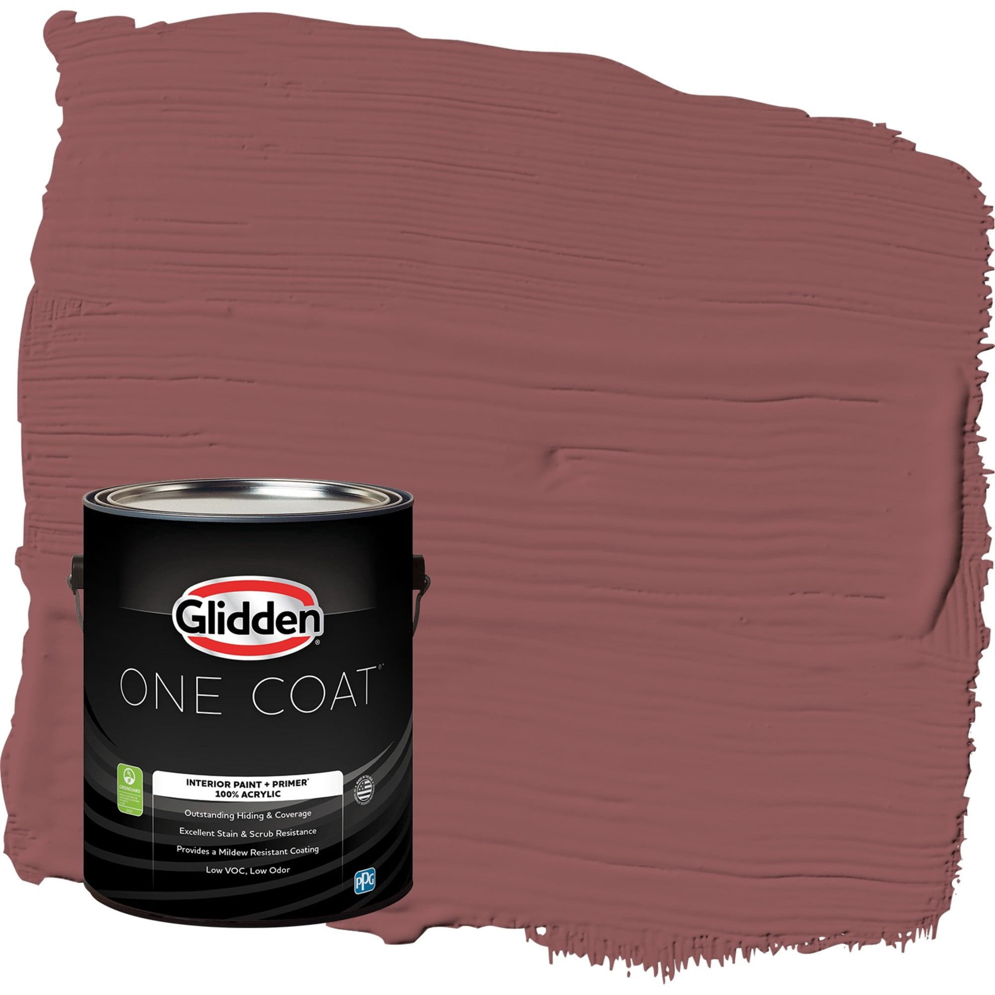Glidden One Coat Barn Door / Red Semi-Gloss Interior Paint with Primer, 1 Gallon