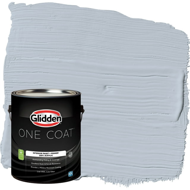 Glidden One Coat Interior Paint and Primer, Blue Dolphin / Blue, Gallon, Eggshell
