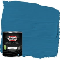 Glidden One Coat Interior Paint and Primer, Blue Oasis / Blue, 1 Quart, Flat