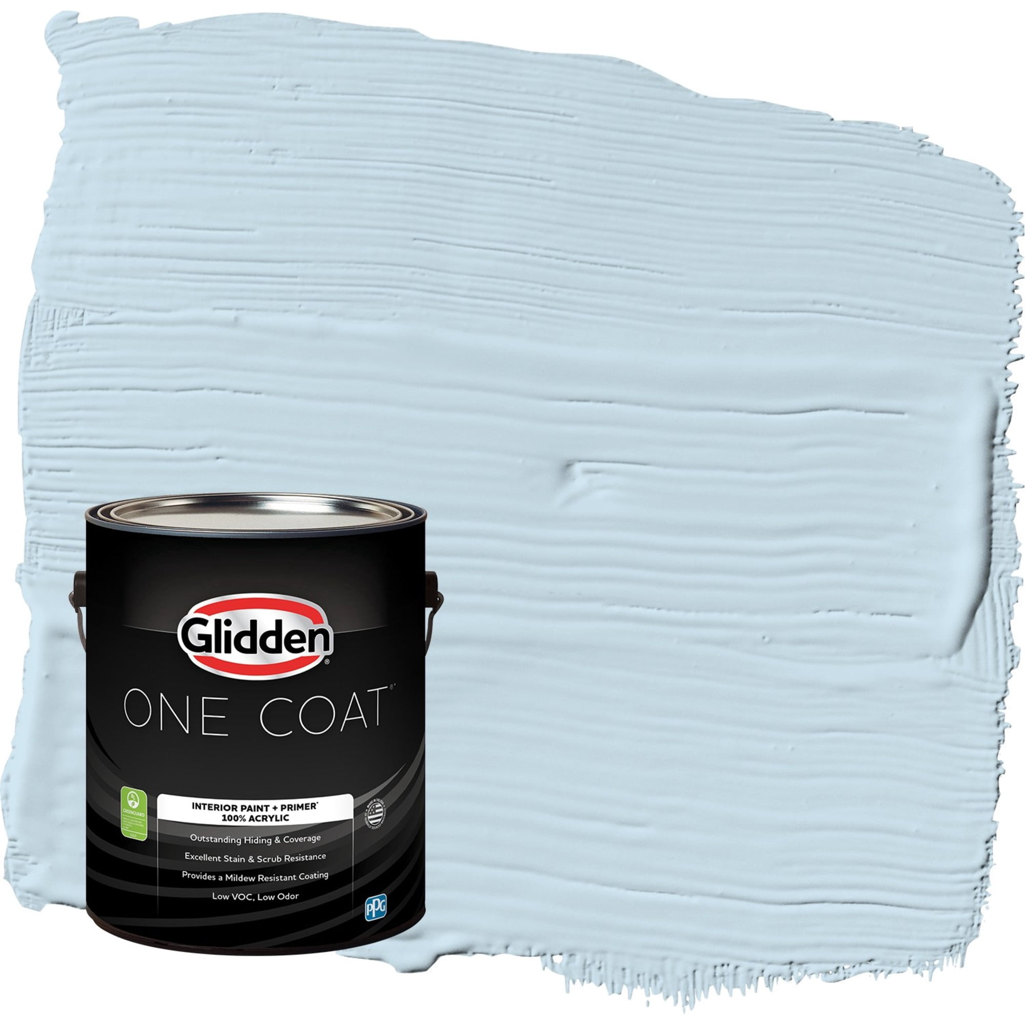 Glidden One Coat Blue Pearl / Blue Semi-Gloss Interior Paint with Primer, 1 Gallon