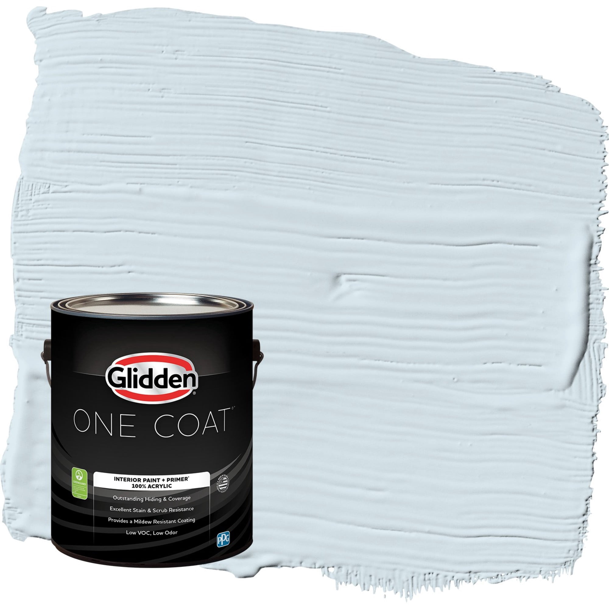 Glidden One Coat Breakwater / Blue Semi-Gloss Interior Paint with Primer, 1 Gallon