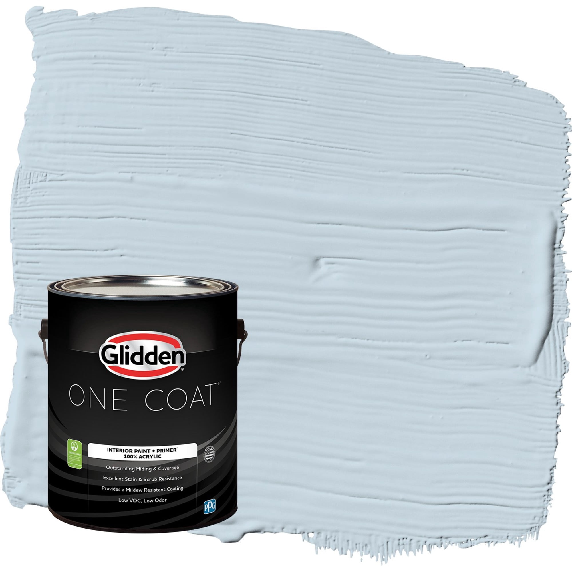 Glidden One Coat Sentimental Lady / Blue Eggshell Interior Paint with Primer, 1 Gallon