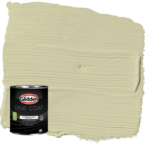 Glidden One Coat Canary Grass / Green Eggshell Interior Paint with Primer, 1 Quart