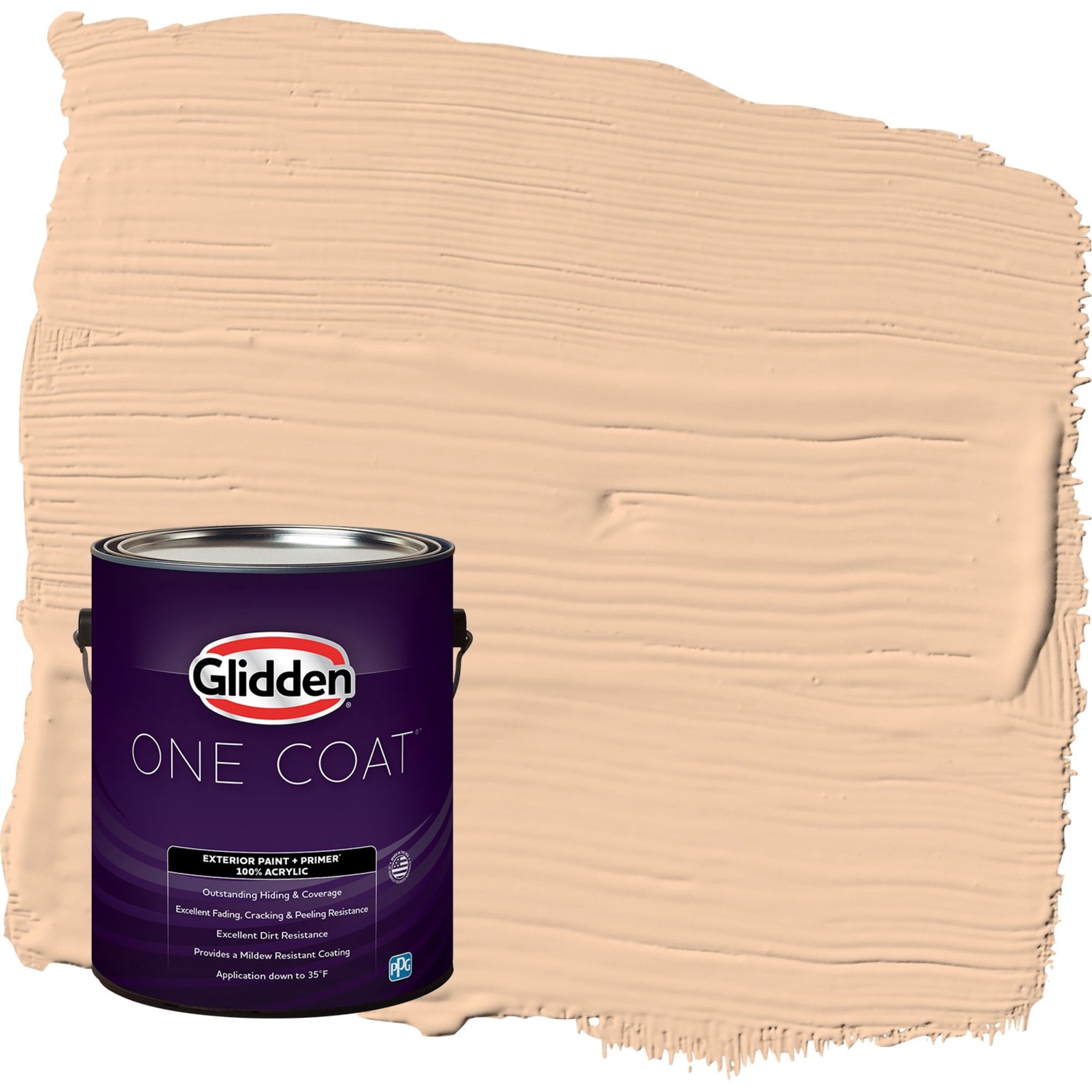Glidden One Coat Caramel Ice / Orange Eggshell Interior Paint with Primer, 1 Gallon