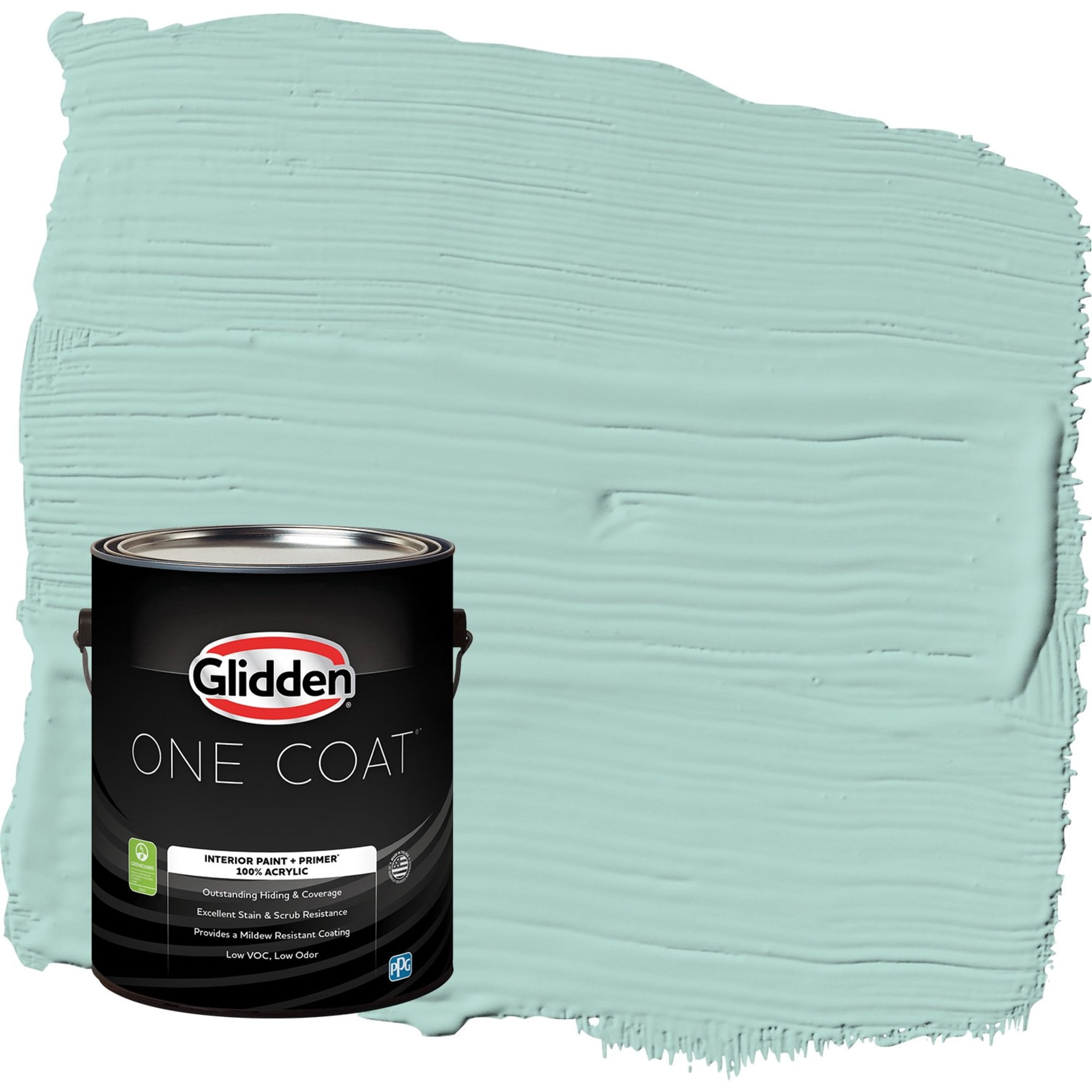 Glidden One Coat Cassiopeia / Green Semi-Gloss Interior Paint with Primer, 1 Gallon